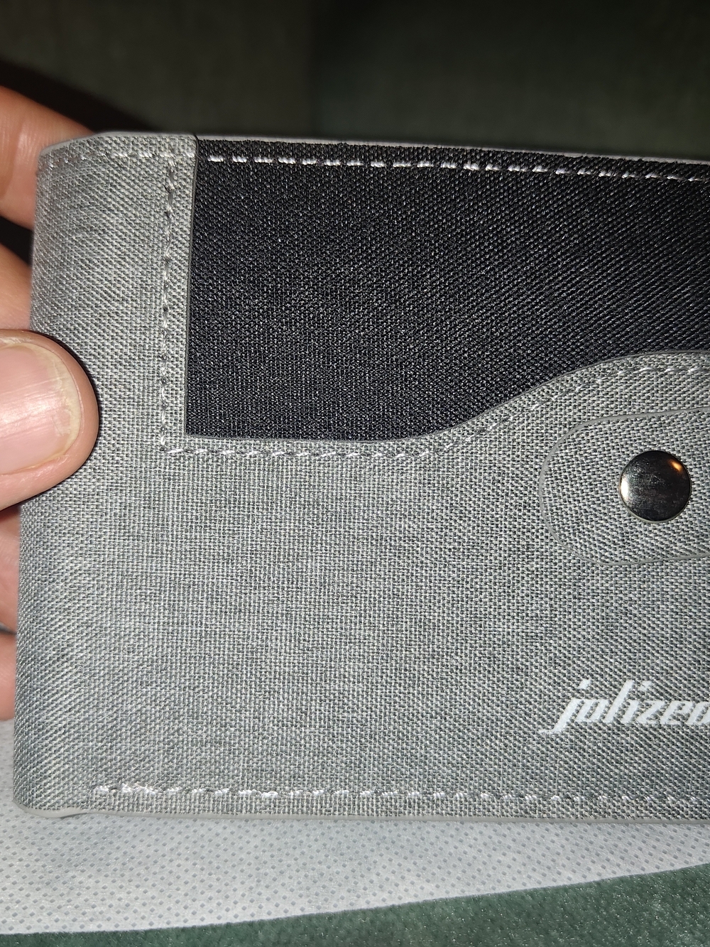 Gray and Black Minimalist Card Wallet